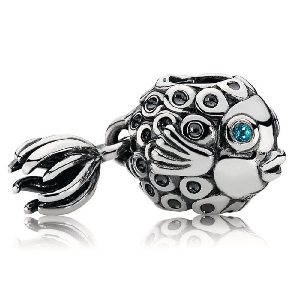 PANDORA Authentic Puffer Fish Splish Splash Charm